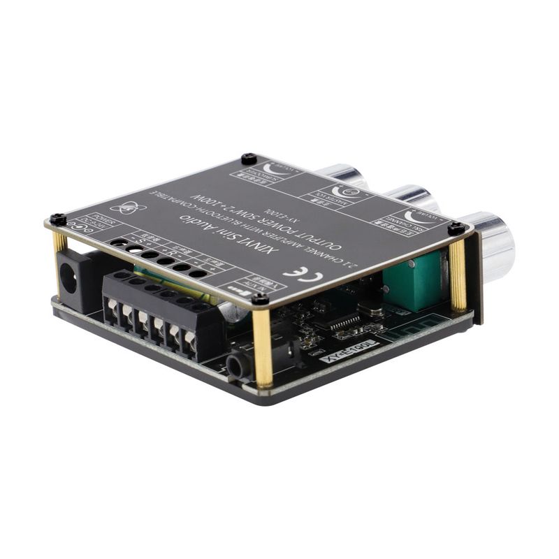 2 * 50 W + 100 W Bluetooth jaudas zemfrekvences skaļruņa pastiprinātāja plate D klases 2.1 kanālu mājas kinozāles audio stereo ekvalaizers APP AUX pastiprinātājs_voghion.com