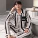 2024 new cotton double-sided pajamas, simple casual men's spring and autumn sleeved long pants cardigans, live_voghion.com