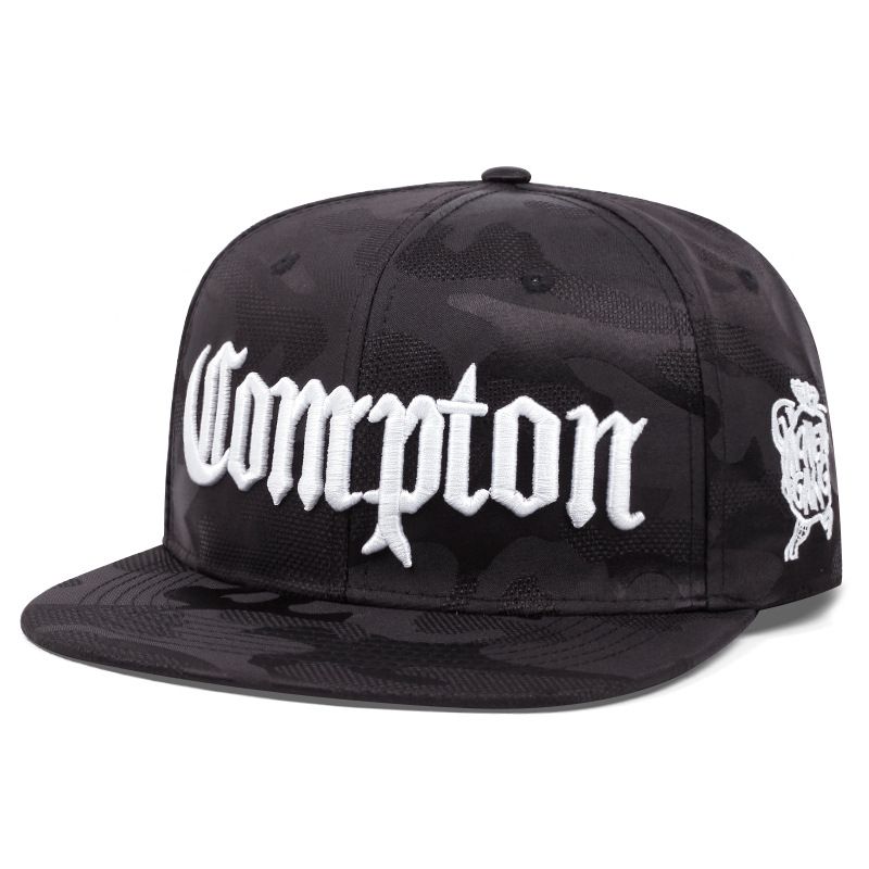 Men's Women's Flat Brimmed With Street Embroidery COMPTON Hip-hop Hats And Baseball Caps_voghion.com