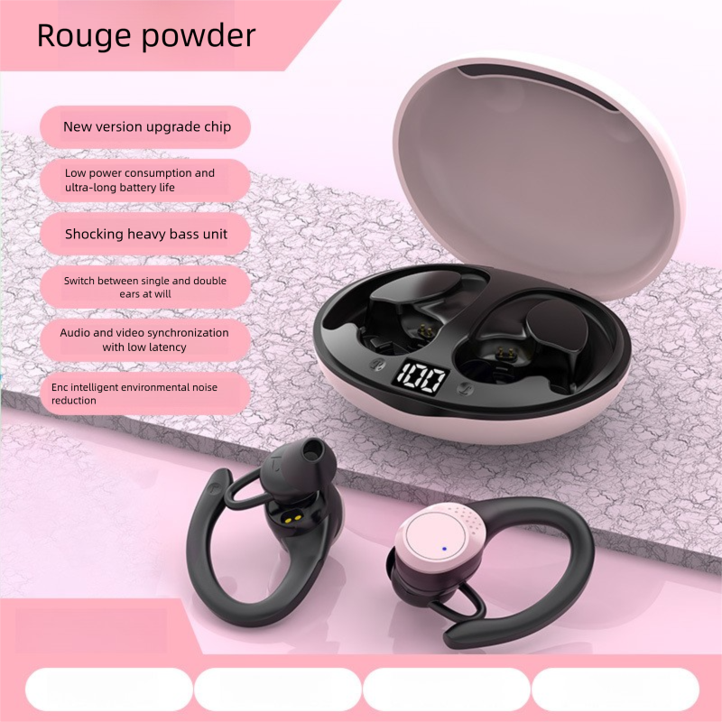 AX9 True Wireless Bluetooth Earbuds Ear Hook Power Display ENC Call Noise Reduction_voghion.com