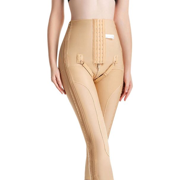Women's clothing Bilateral zippered thigh compression shaping pants with hip shaping and hip lifting pants_voghion.com