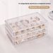3-Tier Luxury Jewelry Organizer With 72 Compartments - Clear/Translucent PS Storage Box (Dustproof, Moisture-Resistant, Stackable)_voghion.com