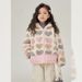 Girls' Fleece-Lined Puffer Jacket – Cozy Winter Coat With Detachable Gloves (Ages 8+, 120-170cm, Pink/Glove Set)_voghion.com