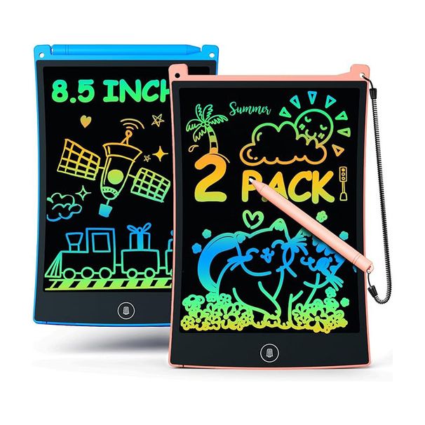 2-Pack LCD Writing Tablet For Kids - 8.5"/10" Color Screen Drawing Board With Stylus, Lightweight Doodle Pad For School, Travel & Office_voghion.com
