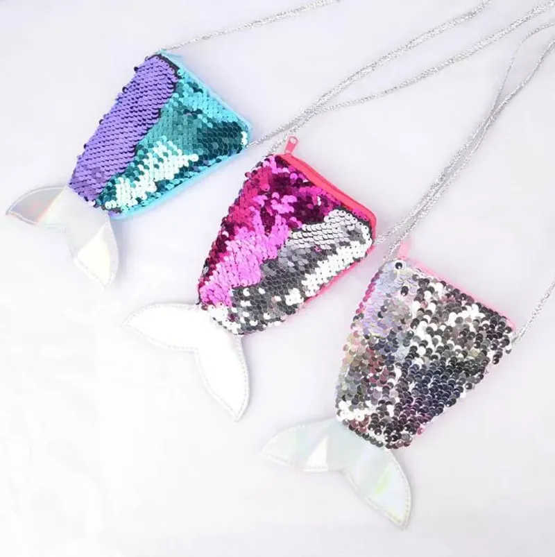 little girls purses Mermaid Children sequin Kids Purses Messenger Bag designer bag Mini Girls Bags kids Wallet Purse_voghion.com