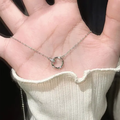 S Pure Silver Mobius Necklace With Feminine Temperament, Niche Design, Exquisite Versatile, High-end Autumn And Winter_voghion.com