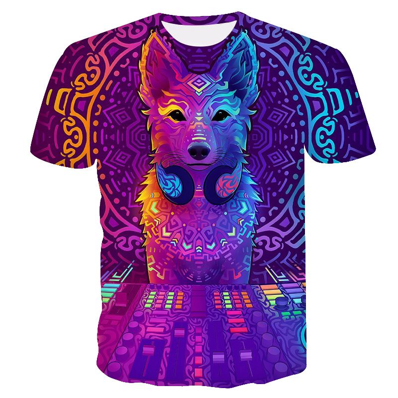 2022 New 3D Animal Dog/Wolf Print Cool Funny T Shirt Summer Top T Shirt Men Short Sleeve Men Fashion xxs-6XL_voghion.com