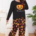 Plus-Size Halloween Pajama Set For Women – Short-Sleeve Round Neck & Lounge Pants (Breathable Milk Silk Blend, Mid-Weight, 1XL-5XL)_voghion.com