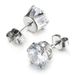 Six-Prong Moissanite Non-Removable Bone Stud Zircon Fine Needle Titanium Steel Hypoallergenic Screw Earrings Small Ear_voghion.com