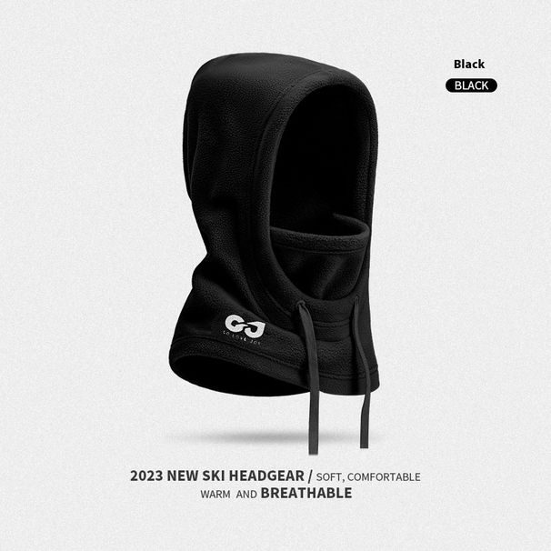 Podzimní a zimní lyžařská pokrývka hlavy, větruodolná a chladuodolná venkovní cyklistika s integrovanou fleecovou izolací, maska na obličej s kapucí a čepicí_voghion.com