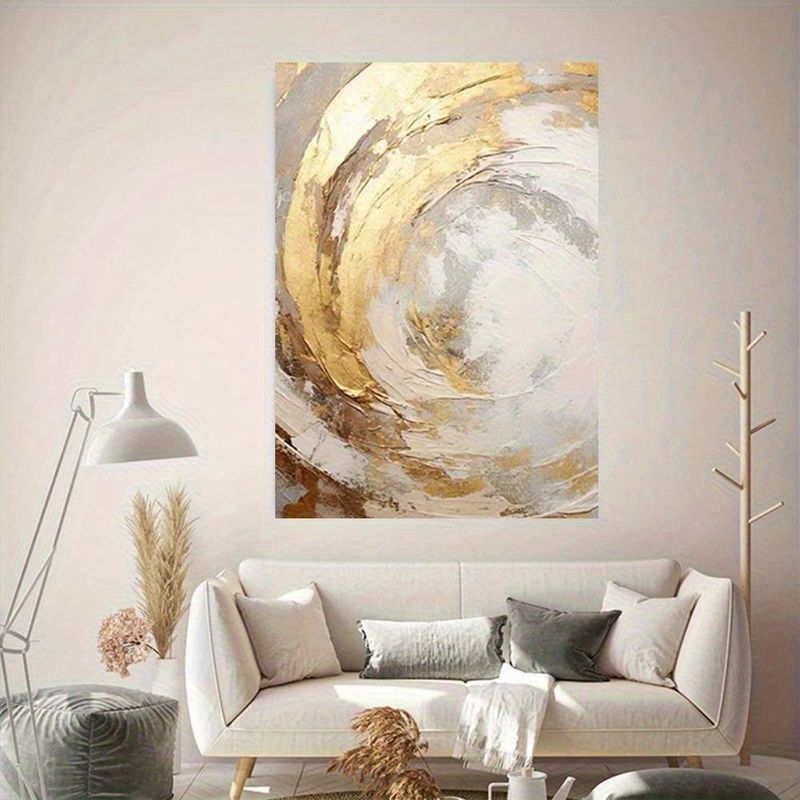 1pc Abstract Art Canvas Prints Painting, Cosmic Vortex Art, Fashionable Pop Art Theme, Luxurious Wall Decor For Living Room, Unique Gift Idea_voghion.com