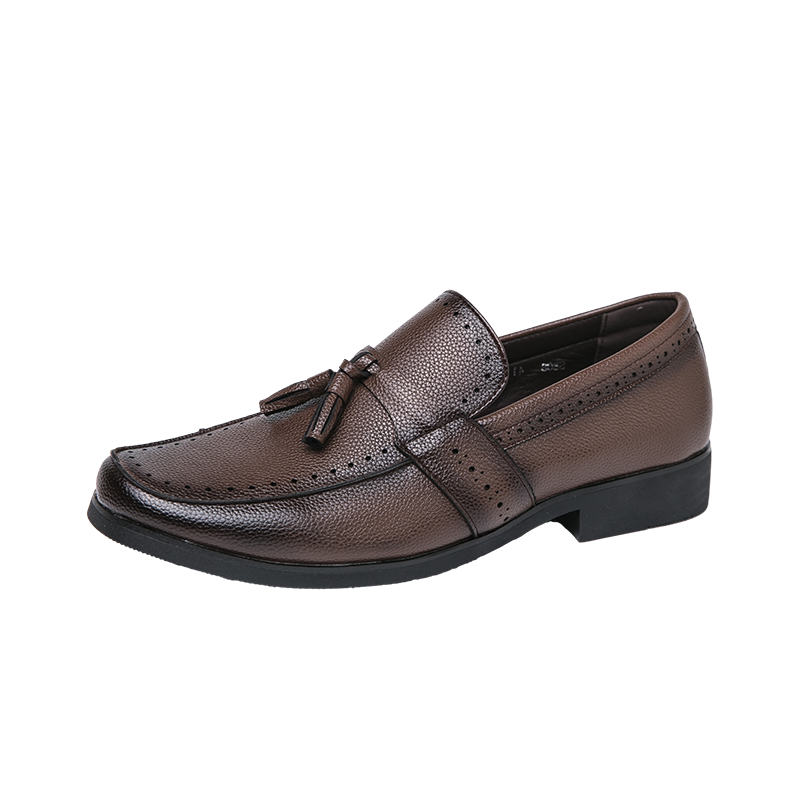 2025 Male New Formal Leather Shoes Men Business Wedding Shoe British Soft Soled Trendy Shoes Breathable Lazy Lightweight Loafers_voghion.com