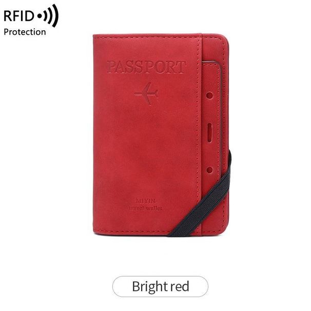 Light Luxury RFID Blocking Passport Holder - Slim Travel Wallet For Men & Women With Vaccine Card Slot, Secure PU Leather Document Organizer_voghion.com
