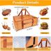 Faltbare BBQ-Fleisch-Ruhetasche – isoliertes und tragbares Grillzubehör zum Räuchern, Camping, Picknicken (22,04" x 16,14" x 8,26", dunkelbraun)_voghion.com