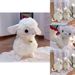 Peluche de adorable ovejita blanca, juguete suave con cascabel, muñeco de peluche, lindo corderito_voghion.com