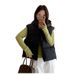 Dames Puffer Vest met Capuchon - Gewatteerde Lichtgewicht Mouwloze Jas, Oversized Casual Gilet met Ritssluiting voor Herfst/Winter (Kaki/Grijs)_voghion.com