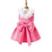 Mother Kids Summer New Girls Suits Small And Medium Sized Children's Baby Lace V Neck Bow Dress_voghion.com