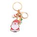 Portachiavi con ciondolo a forma di pupazzo di neve e Babbo Natale_voghion.com