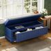 Classic Storage Bench With Cushioned Seat And Three Drawers For Entryway And Living Room_voghion.com