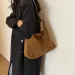 - Women's Soft Suede Shoulder Bag With Magnetic Closure, Large Capacity Hobo Purse For Work Or Travel_voghion.com