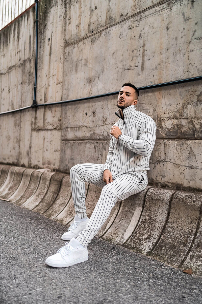 2024 Ny vår- och höstrand för mäns fitnesslöpning Långärmad tröja Slim Fit Byxa Set_voghion.com