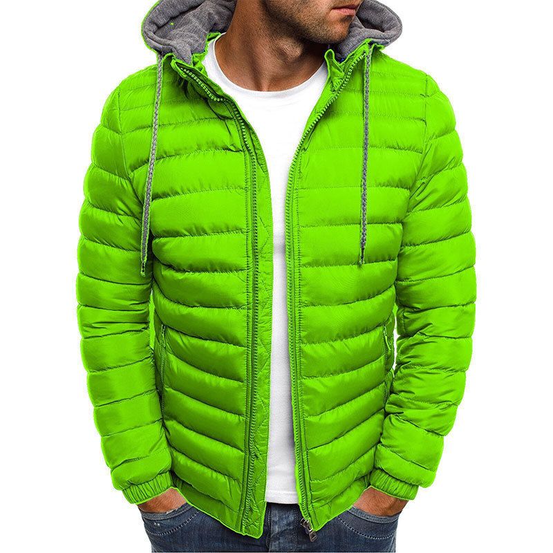 Men's clothing casual padded jacket short warm hooded padded jacket_voghion.com