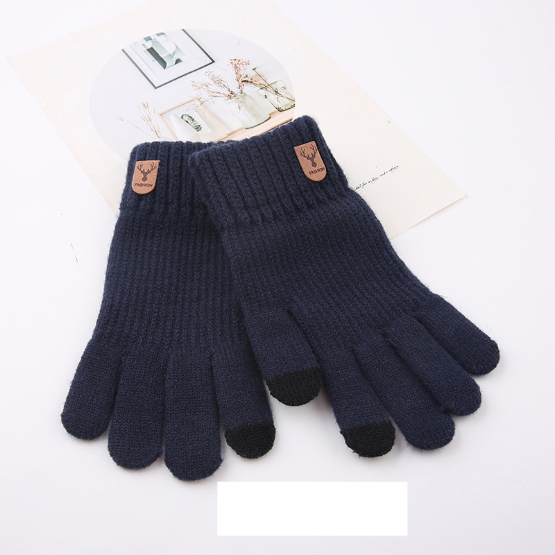 Sporthandschoenen Skiën Fietsen Motor Wandelen Touchscreen-handschoenen Touchscreen-handschoenen Dikke warme wollen gebreide handschoenen voor heren_voghion.com
