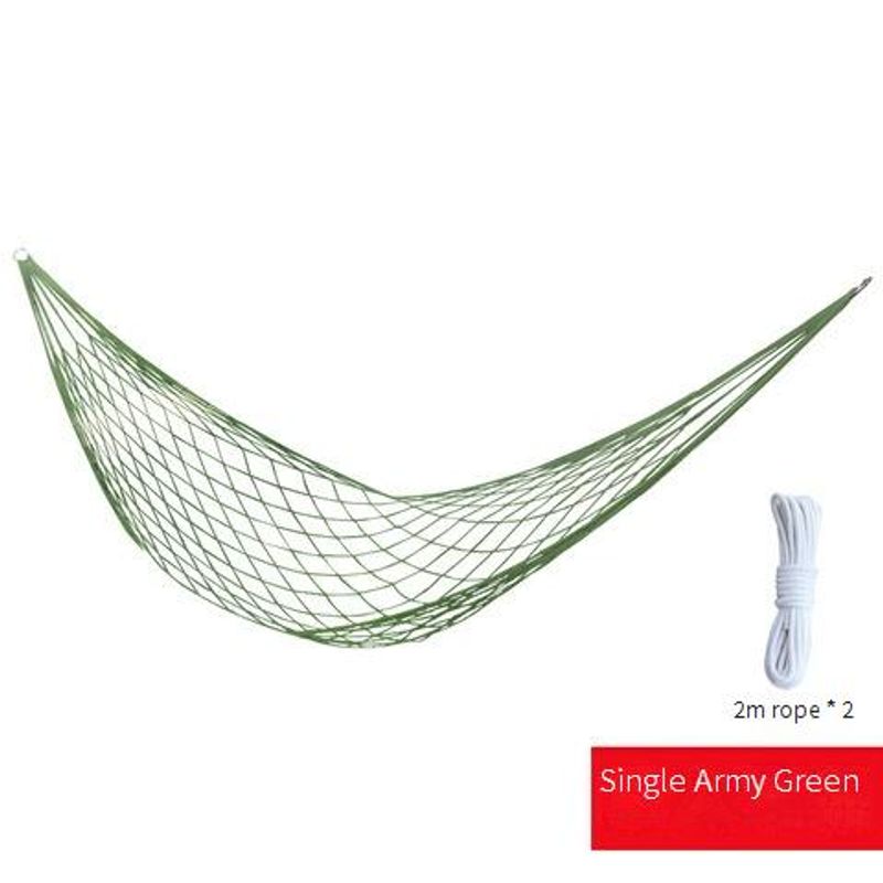 Heavy Duty Hammock With Net Outdoor Nylon Rope Swing For Adults Kids Tree Hanging Bed For Dorm Camping_voghion.com
