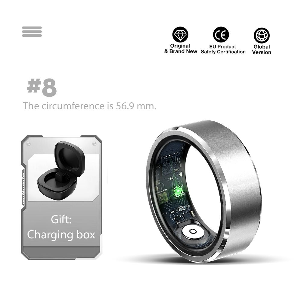 R5 Smart Ring Multifunctional Waterproof Fitness Heart Rate Blood Oxygen Sleep Monitoring_voghion.com