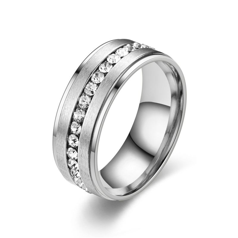 fashion new special double step matte circle diamond full diamond ring home source_voghion.com