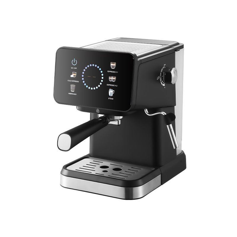 Cafetera expreso semiautomática CM3171: extracción de doble temperatura, control LCD inteligente, depósito de 1,8 l, presión de 15 bares, estilo interior (negra)_voghion.com