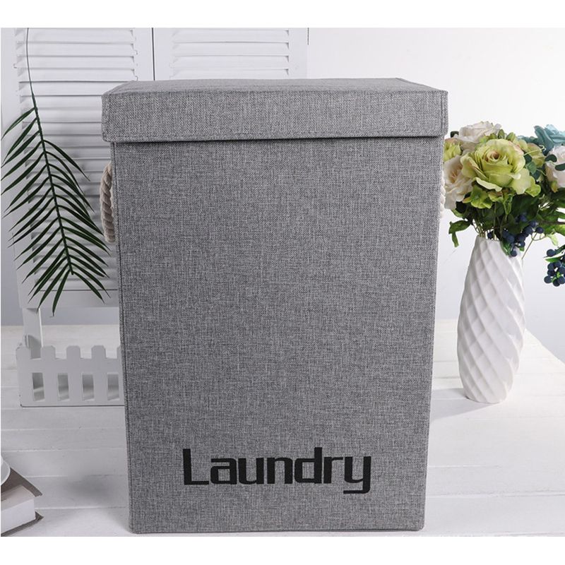 Household Foldable Basket Fabric Laundry Hamper Organizer Bin_voghion.com