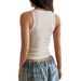 Y2K Style Solid Color Camisole Vest Women's Fashion 2025 Summer_voghion.com