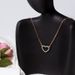 Alloy Diamond - Studded Heart Necklace For Women_voghion.com