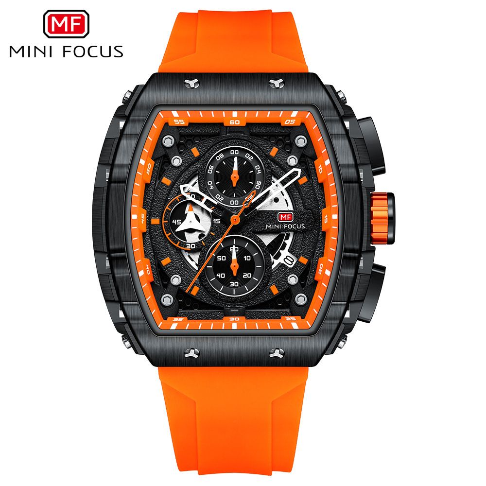 Men's Casual Quartz Watch With Silicone Strap, Buckle Dial, Luminous Hands, And Date Function, Water Resistant To 30M Hollow Men's Watch 0399G_voghion.com