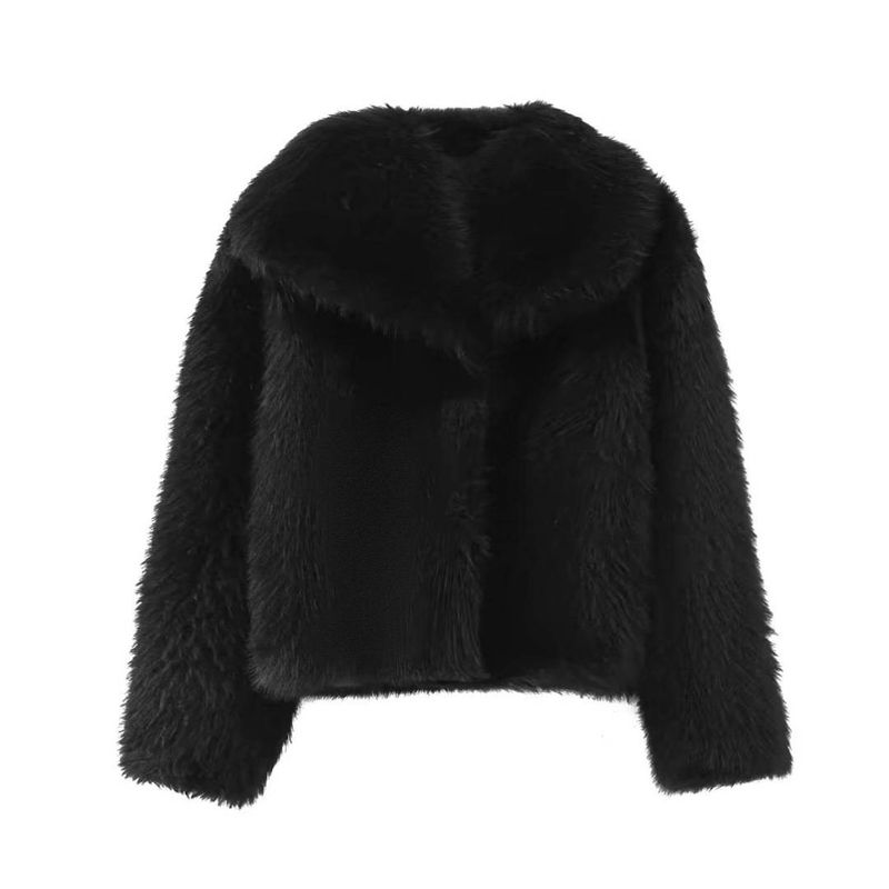 Women's Winter New Artificial Fur Effect Short Jacket_voghion.com