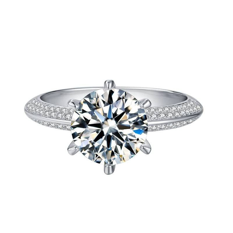 1 2ct 3 carati Moissanite Anello GRA Certificato Argento Metà del Paese 5 carati Anello Donna_voghion.com