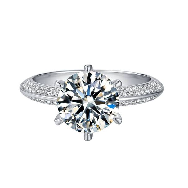 1 2ct 3 carati Moissanite Anello GRA Certificato Argento Metà del Paese 5 carati Anello Donna_voghion.com