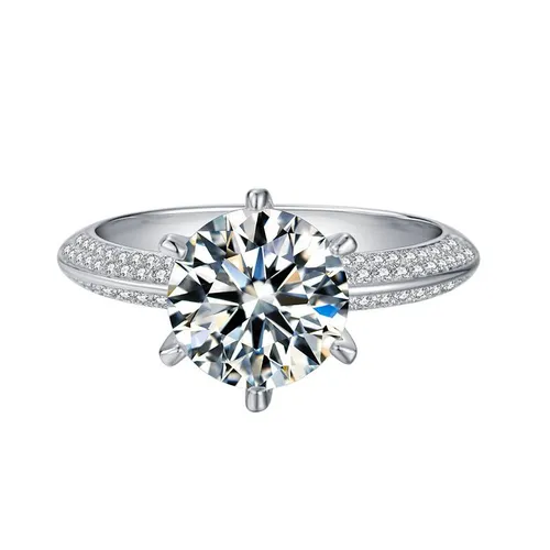 1 2ct 3 karat Moissanite Ring GRA certifikat Silver Half of the Country 5 karat kvinnlig ring_voghion.com