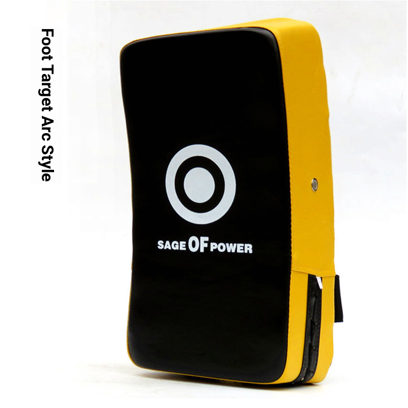 Objetivo de pie engrosado de PU, objetivo de mano en arco, boxeo, equipo de protección Sanda, muay thai, entrenamiento de combate, objetivo cuadrado de taekwondo_voghion.com