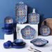 Baroque Style Ceramic Dinnerware Set - 16-Piece Handled Bowls & Plates For Rice & Soup_voghion.com