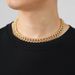 Men's hip hop trendsetter diamond box buckle Cuban chain thick 13mm dense hip hop necklace clavicle chain_voghion.com