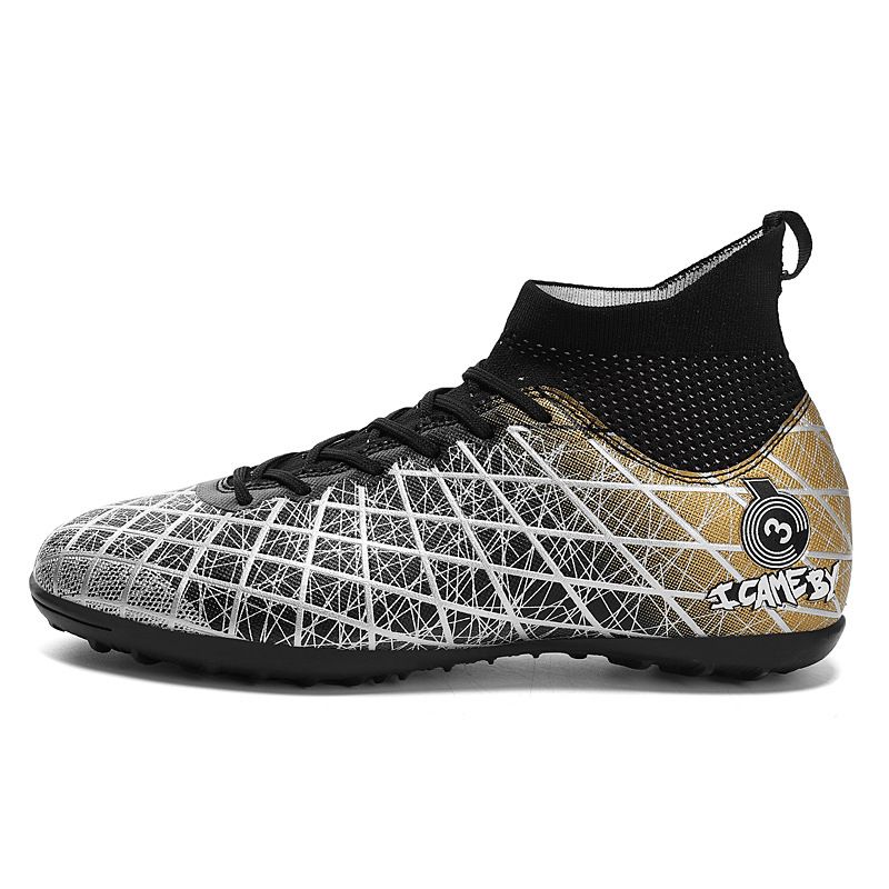 2022 cross-border new FGTF football shoes men's breathable high-top short spikes broken spikes football shoes grass training shoes_voghion.com