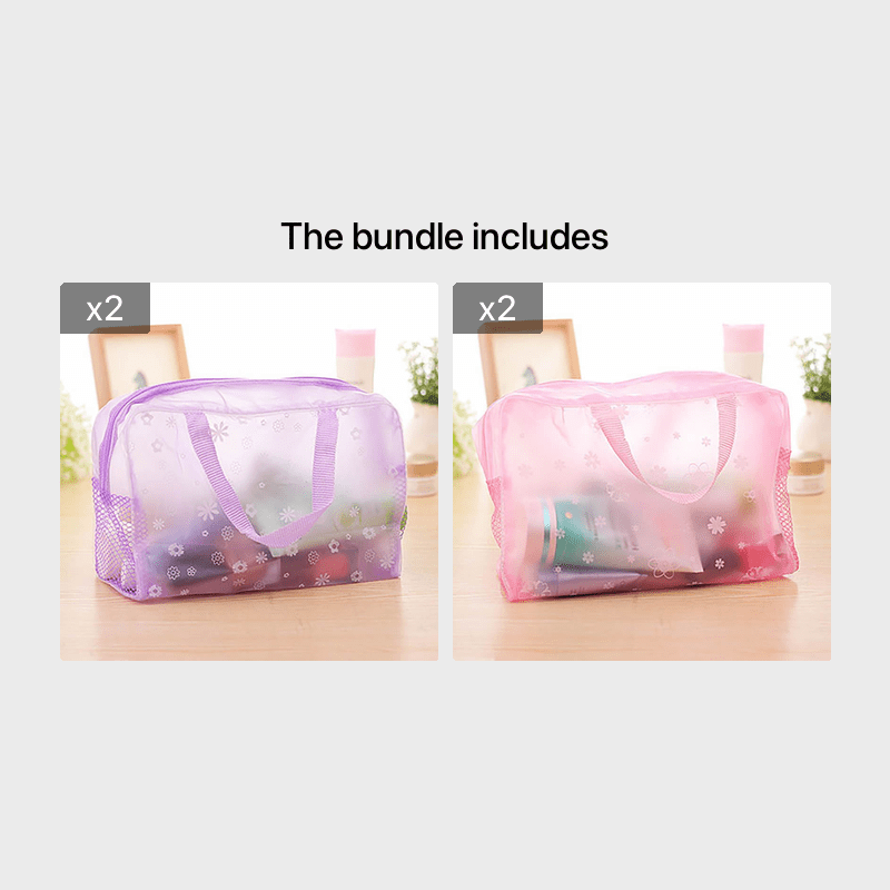Creative Home Reise-Kosmetiktasche mit Blumenmuster, wasserdicht, Make-up-Aufbewahrungstasche_voghion.com