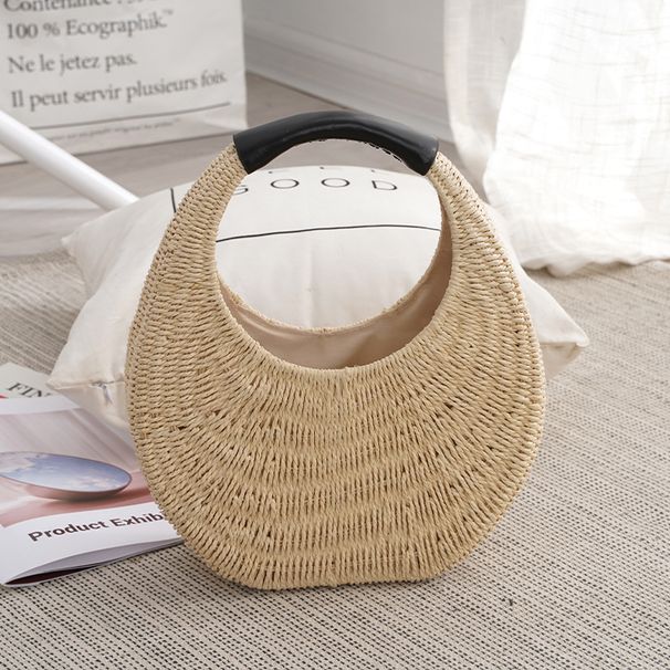 Women's Bags Style Straw And Rattan Hand Woven Bag To Store And Organize Jewelry And Cosmetics Diagonal Shoulder Hand Held Small Square Bag_voghion.com