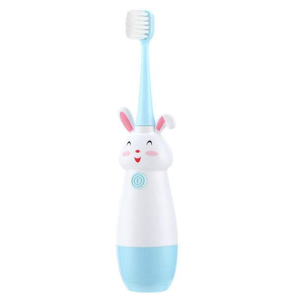 Minkštų šerių Sonic elektrinis dantų šepetėlis IPX5 Rabbit Shape Funny Kids dantų šepetėlis burnos priežiūra_voghion.com