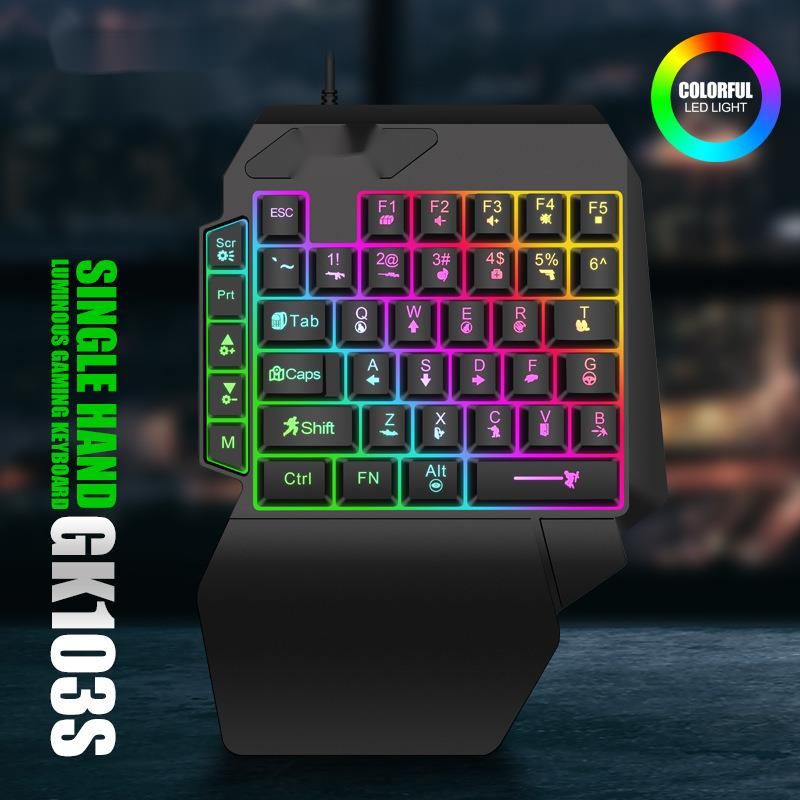 Clavier et souris de jeu à une main Viper G92 – Clavier RGB ergonomique pour joueurs PC_voghion.com