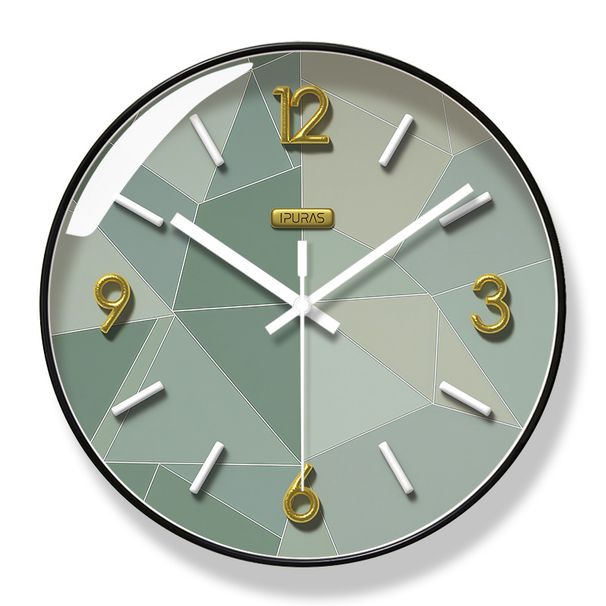 Yipula 7068 Nordisches Wohnzimmer Kreatives modernes Schlafzimmer Stilles Quarz Personalisierte Wanduhr_voghion.com