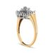 10K Yellow Gold 1/4 Cttw Round and Baguette cut Diamond Heart Shape Ballerina Ring (H-I Color, I1-I2 Clarity) - Ring Size 7_voghion.com