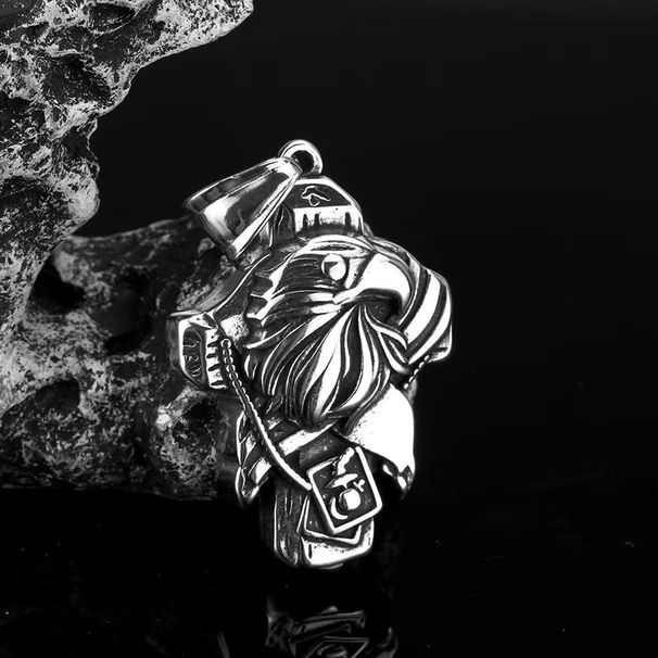 Collana hip hop europea e americana con aquila di mare dalla testa bianca in stile greco antico INS, personalità punk, moda alla moda_voghion.com